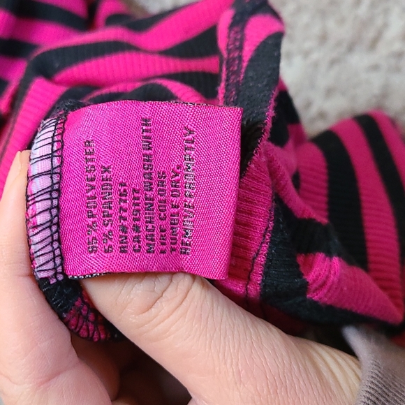 Betsey Johnson long sleeve striped top size sm - Picture 5 of 5